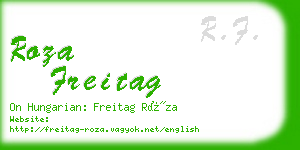 roza freitag business card